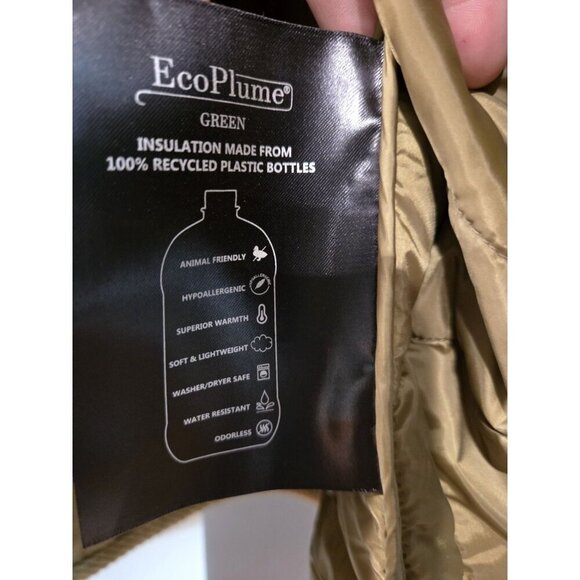 Bernie Quilted Corduroy Trim Puffer Jacket Womens Sz L/XL Acorn Sustainable - Picture 5 of 12